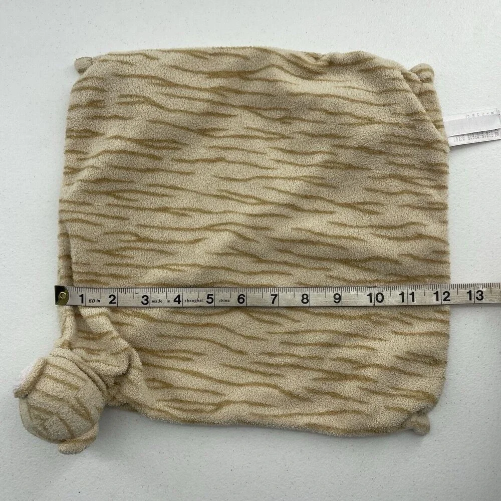 Angel Dear Lovey Baby Security Blanket Plush Beige Tan Tiger Embroidered‎ Face